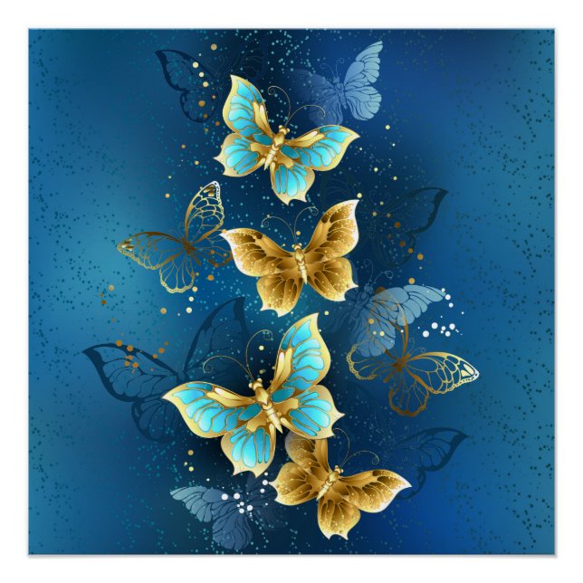 Póster Mariposas doradas (Anverso)