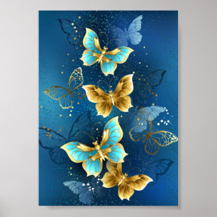 Póster Mariposas doradas