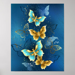 Póster Mariposas doradas