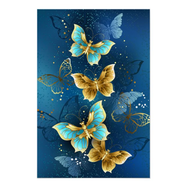 Póster Mariposas doradas (Anverso)