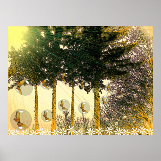 Póster Mariposas en una burbuja (Frente)