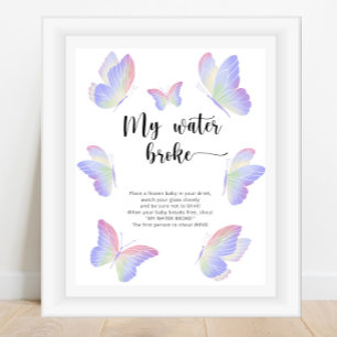 Póster Mariposas - mi juego de la fractura de agua
