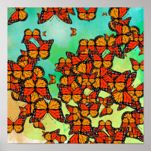Póster Mariposas monarcas