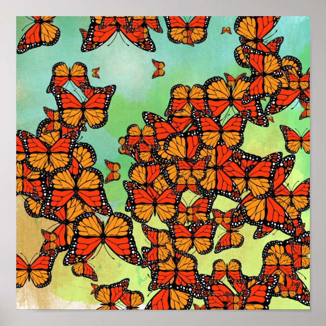 Póster Mariposas monarcas (Frente)