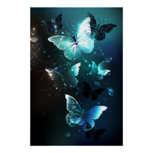 Póster Mariposas nocturnas de menta