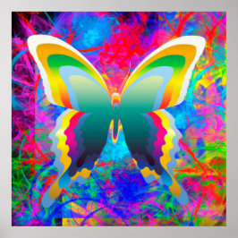 Póster Mariposas psicodélicas