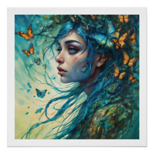 Póster Mariposas y Blues Series 7