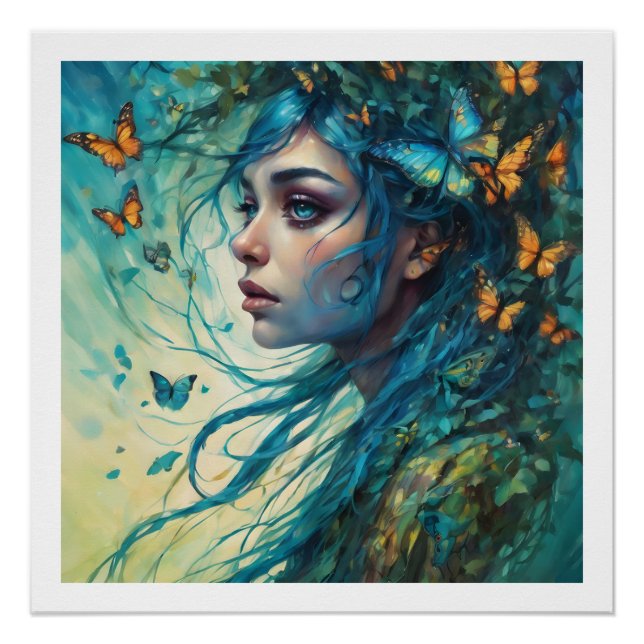 Póster Mariposas y Blues Series 7 (Anverso)