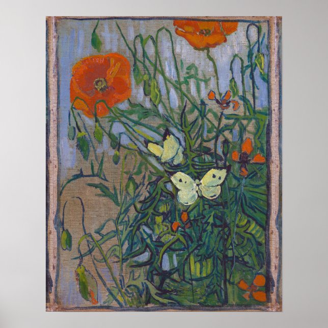 Póster Mariposas y cachorros de Vincent van Gogh (Frente)
