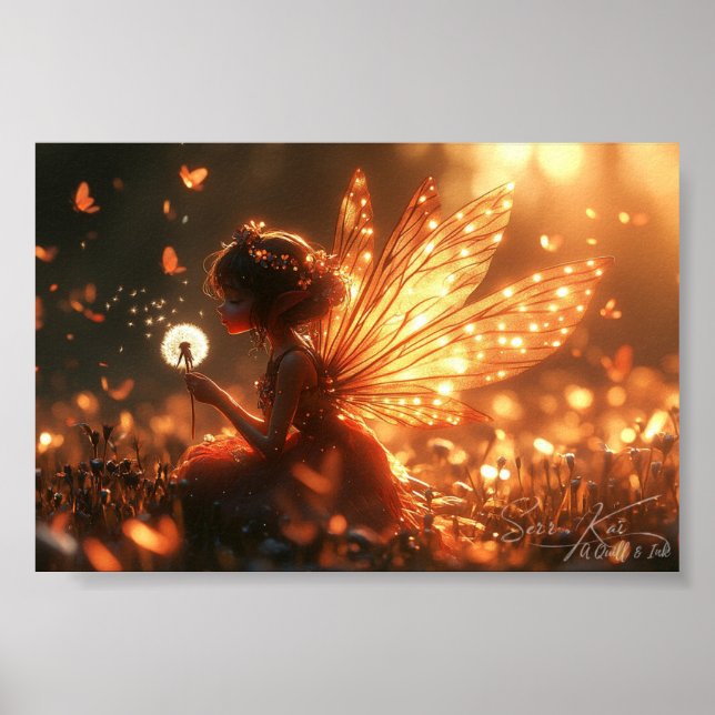 Póster Mariposas y deseos Imprimir y descargar (Frente)