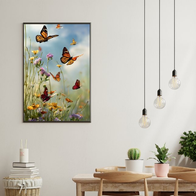Póster Mariposas y flores (Subido por el creador)