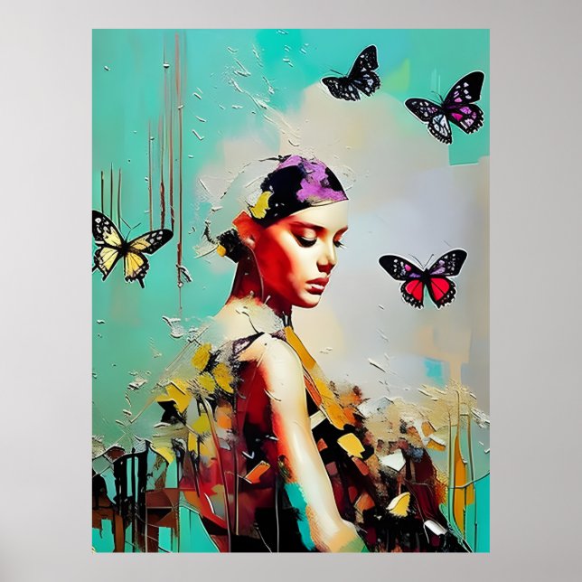 Póster Mariposas y mujeres (Frente)