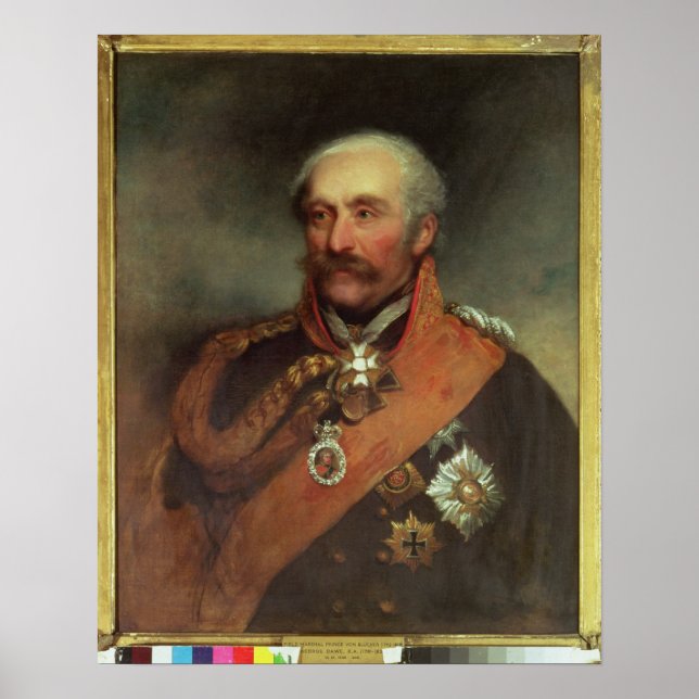 Póster Mariscal de campo Príncipe Von Blucher c.1816 (Frente)
