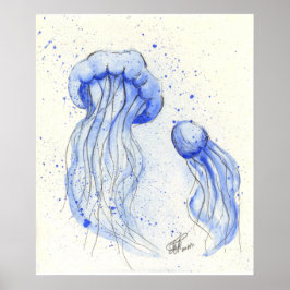 Póster Mariscas en el océano