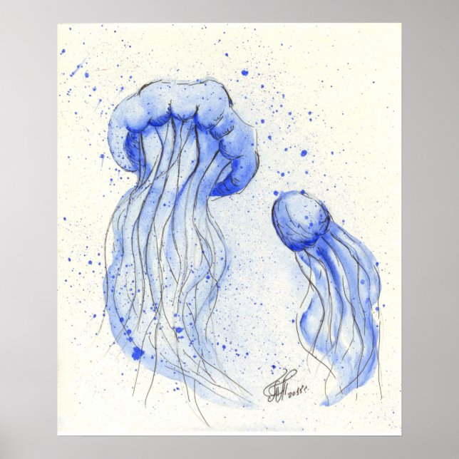 Póster Mariscas en el océano (Frente)