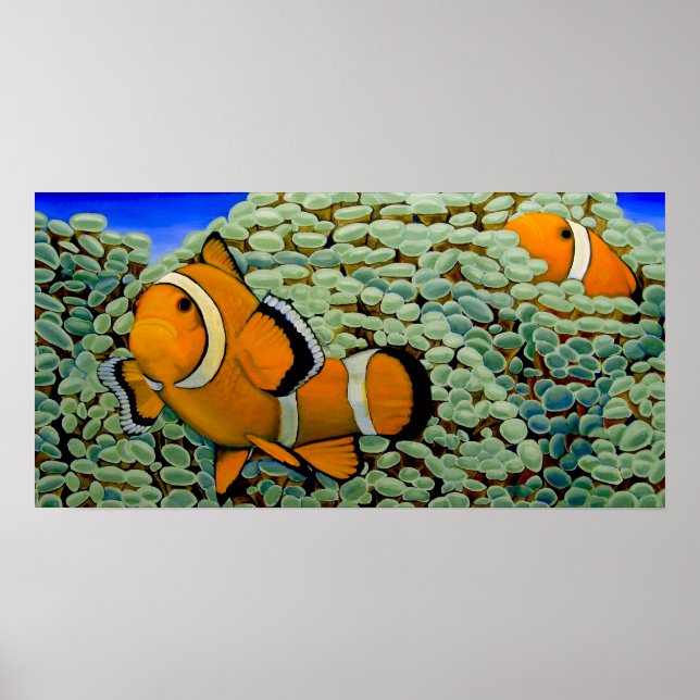 Póster Marisco en coral de pepino (Frente)