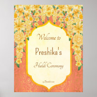 Marismas florales amarillas boda india haldi welco