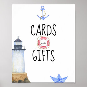 Póster Marítimo acuarela - tarjetas y regalos