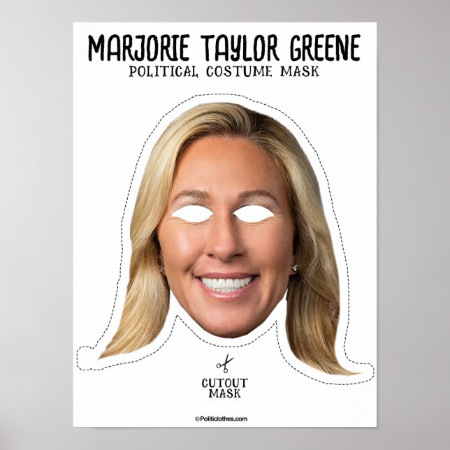Póster Marjorie Taylor Greene Costume Mask (Frente)