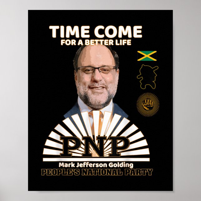 Póster Mark Golding Jamaica y #39;s People y #39;s Nation (Frente)