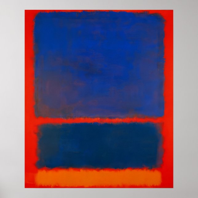 Póster Mark Rothko - Azul, Naranja, Rojo - 1961 (Frente)