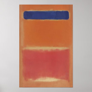 Póster Mark Rothko - Azul sobre Rojo - 1953