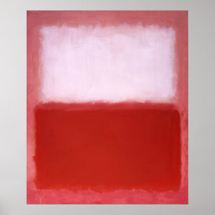 Póster Mark Rothko - Blanco sobre Rojo - 1957