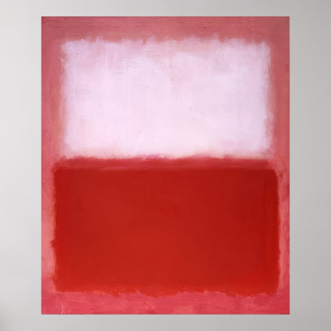 Póster Mark Rothko - Blanco sobre Rojo - 1957 (Frente)
