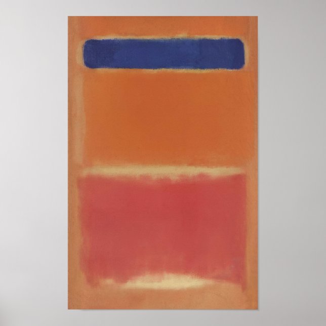Póster Mark Rothko - Blue Over Red - 1953 (Frente)