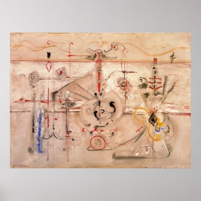 Póster Mark Rothko - Ídolo Arcaico - 1945 (Frente)