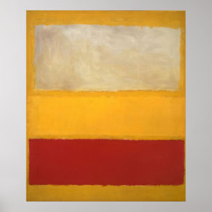 Póster Mark Rothko - N.º 13 (Blanco, Rojo sobre Amarillo)