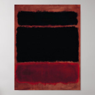 Póster Mark Rothko - Negro en Rojo Profundo - 1957