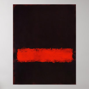 Póster Mark Rothko - Negro, Rojo y Negro - 1968