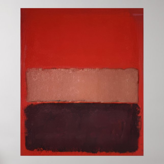 Póster Mark Rothko - No. 46 (Negro, Ocre, Rojo Sobre Rojo (Frente)