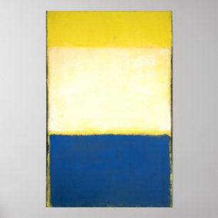 Póster Mark Rothko - No. 6 (Amarillo, Blanco, Azul Sobre