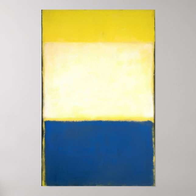 Póster Mark Rothko - No. 6 (Amarillo, Blanco, Azul Sobre  (Frente)
