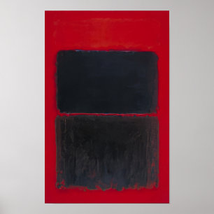 Póster Mark Rothko - Rojo Claro Sobre Negro - 1957