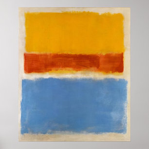 Póster Mark Rothko - Sin título (Amarillo, Rojo y Azul) -