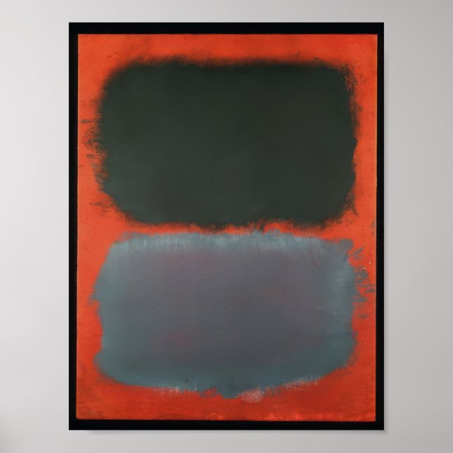 Póster Mark Rothko - Sin título (gris, gris sobre rojo) - (Frente)