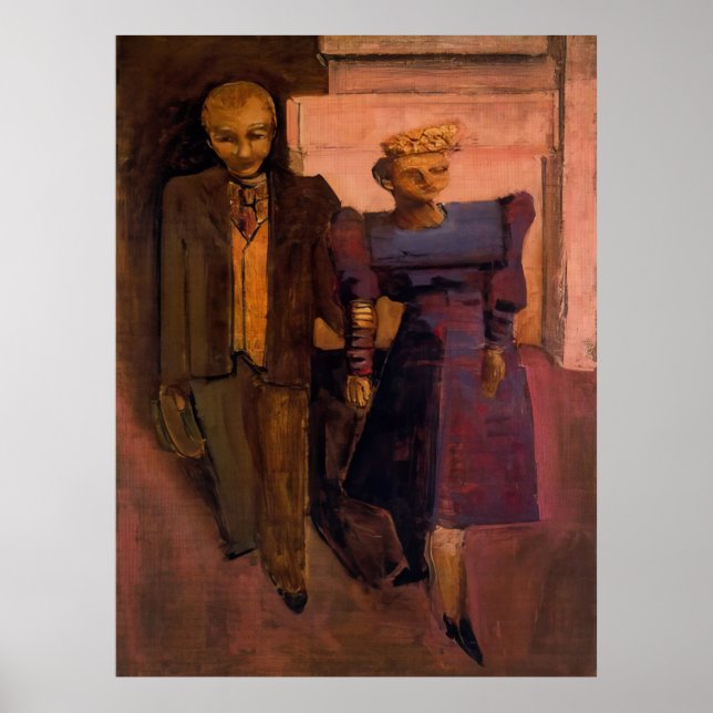 Póster Mark Rothko - Sin título (Hombre y mujer de pie) - (Frente)