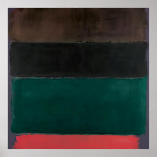 Póster Mark Rothko - Sin título (Rojo-marrón, negro, verd