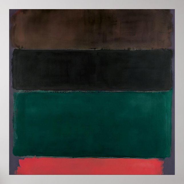 Póster Mark Rothko - Sin título (Rojo-marrón, negro, verd (Frente)