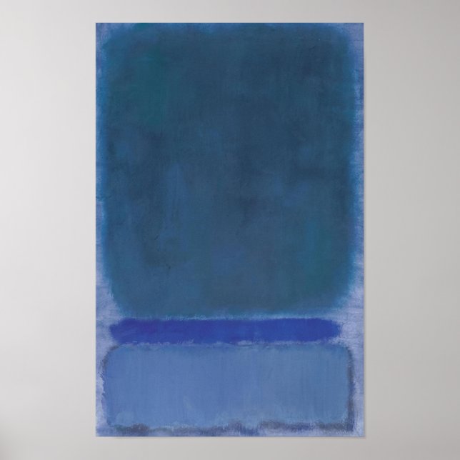 Póster Mark Rothko - Sin título (Verde sobre azul) - 1968 (Frente)
