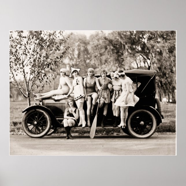 Póster Mark Sennett Belthing Beauties Vintage (Frente)