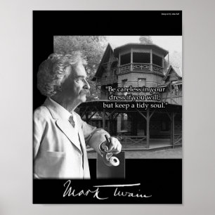 Póster Mark Twain: Diseño personalizado con varias citas