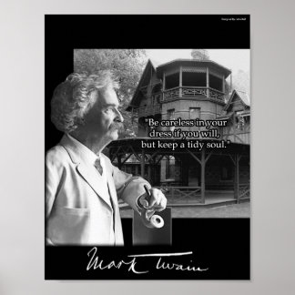 Póster Mark Twain: Diseño personalizado con varias citas