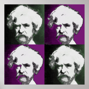 Póster Mark Twain Pop Art Print