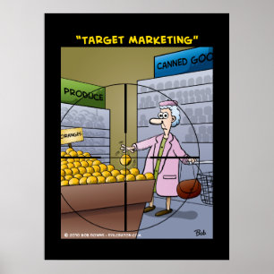 Póster "Márketing de blanco "