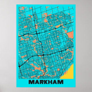 Póster Markham - Canada Gloria City Map