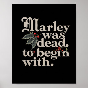 Póster Marley Estaba Muerto Para Empezar Con Cita Gracios